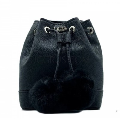 Aaliyah Bucket Crossbody Pom Black