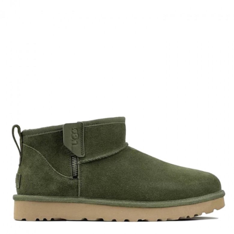 UGG Men's Classic Ultra Mini Zip Boot Khaki