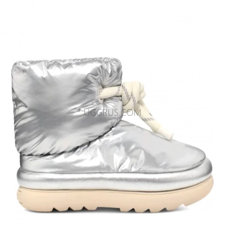 UGG Classic Maxi Short Metallic Silver