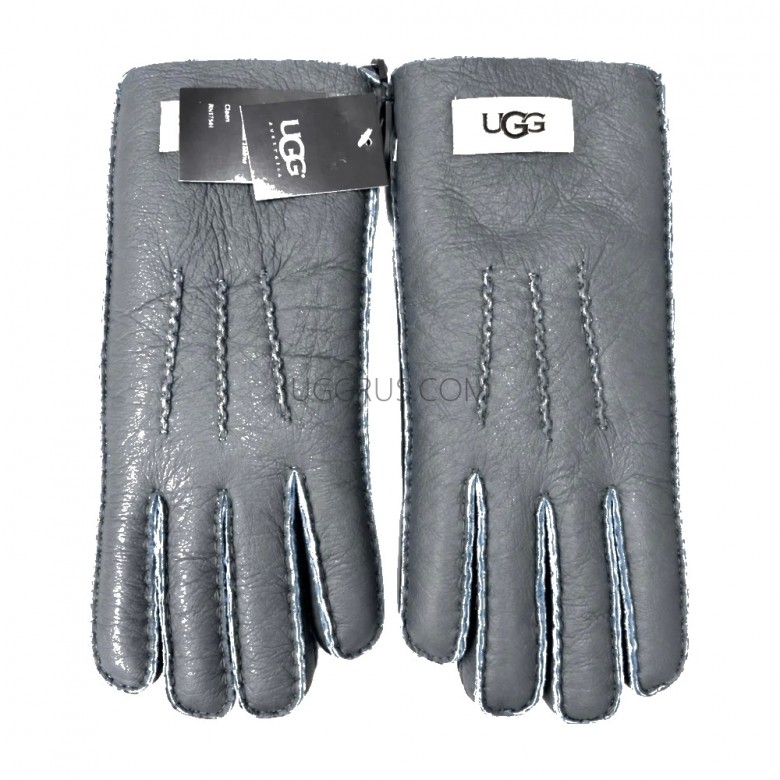 Перчатки UGG кожаные Grey