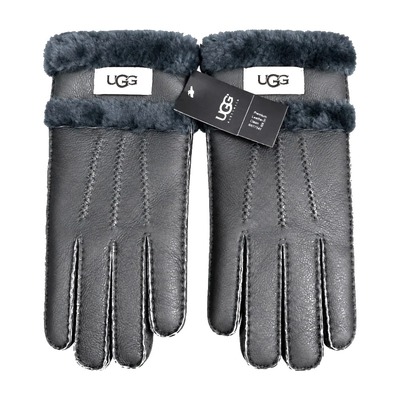 Перчатки UGG кожаные Grey Slate