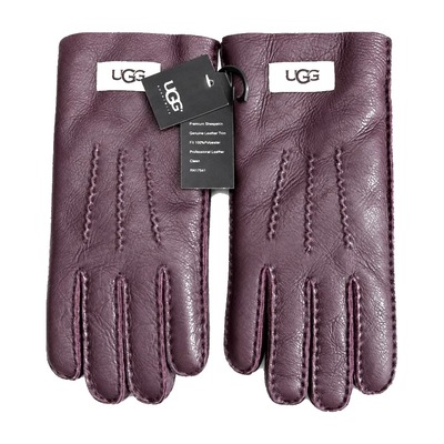Перчатки UGG кожаные Plum