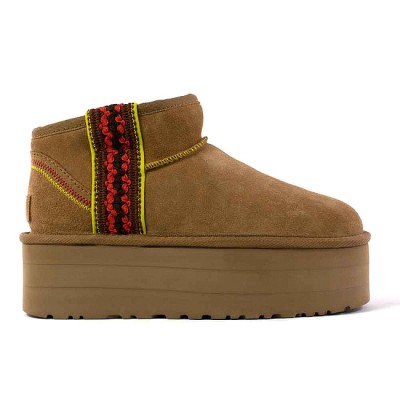 Ultra Mini Braid Platform Chestnut