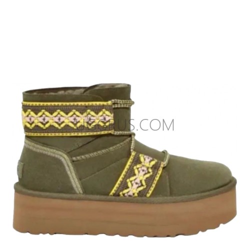Classic Mini Braid Platform Khaki