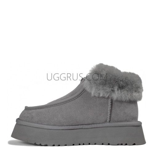 Funkette Platform Boots Grey