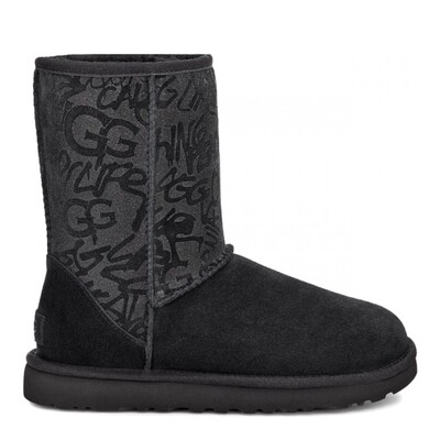 Classic Short Sparkle Graffiti Black