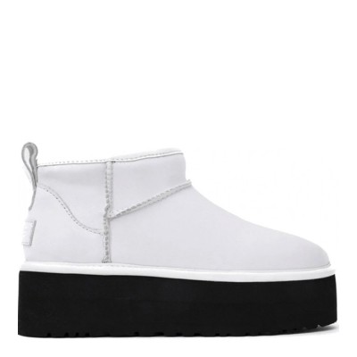Classic Ultra Mini Platform Leather White
