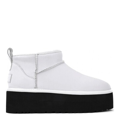 Classic Ultra Mini Platform Leather White