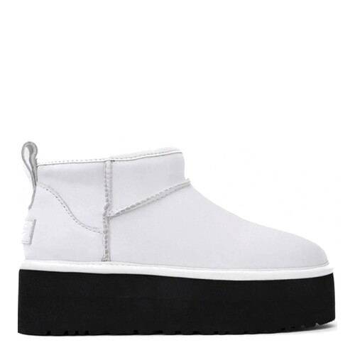 Classic Ultra Mini Platform Leather White