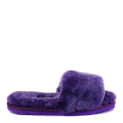 Fluff Slide Slippers Purple