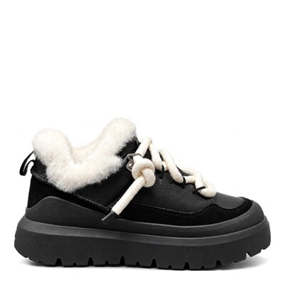 Mens Heritage Utility Sneaker Leather Black
