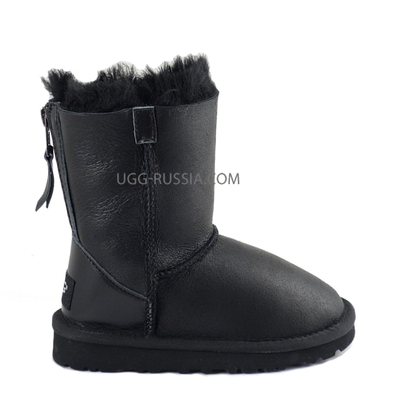 Kids Classic ZIP Leather Black