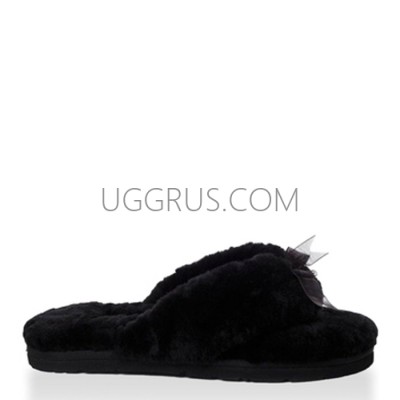 Fluff Flip Flop Black