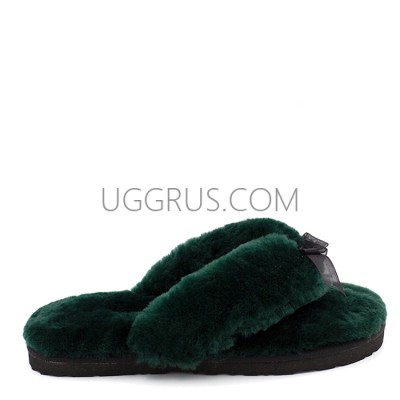 Fluff Flip Flop Dark Green
