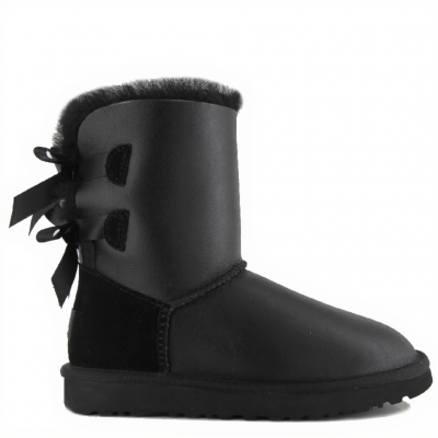 Kids Bailey Bow Metallic Black