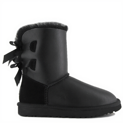 Kids Bailey Bow Metallic Black