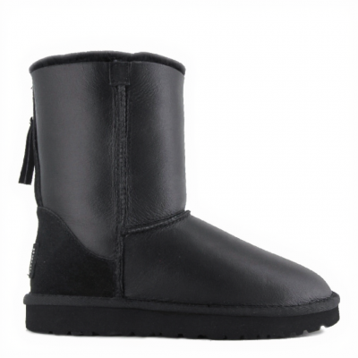 Classic Short ZIP Metallic Black 2