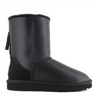 Classic Short ZIP Metallic Black 2